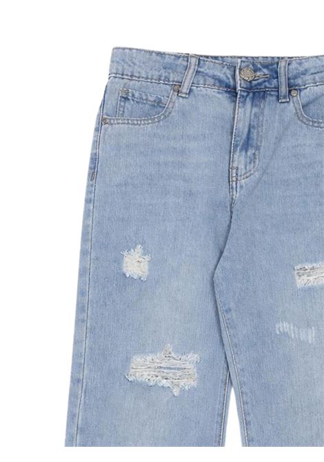 Jeans bambina azzurro in cotone Manila Grace | 198PMJS25/SUDENIM